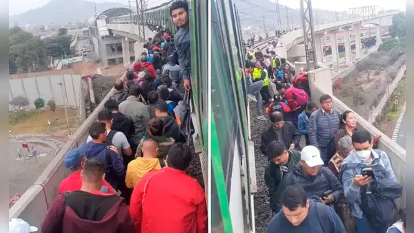 Metro de Lima: usuarios caminaron por rieles luego de que tren quedara varado