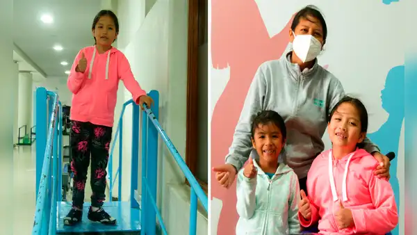 Niña de 8 años da sus primeros pasos luego de que le dijeran que no caminaría más tras negligencia