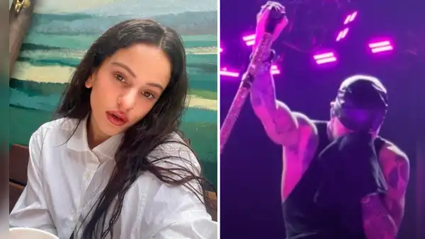 Rauw Alejandro canta tema que le dedicó a Rosalía y llora en concierto