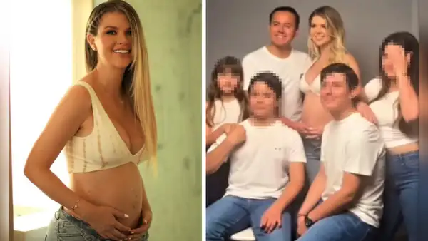 Brunella Horna luce embarazo en tierna sesión de fotos junto con los hijos de Richard Acuña