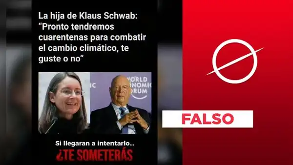La hija de Klaus Schwab, Nicole, no dijo que habrá "cuarentenas para combatir el cambio climático"