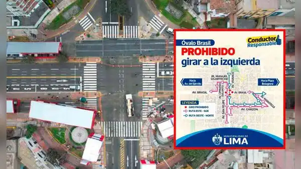 Municipalidad de Lima prohibirá girar a la izquierda en el óvalo Brasil: mira AQUÍ las rutas alternativas