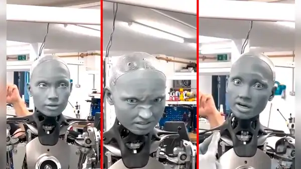 El robot ‘Ameca’ se ve en un espejo por primera vez y sorprende con inesperadas reacciones