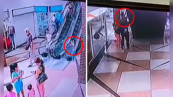 ¡Héroe sin capa! Vigilante salva vida de niña que cayó desde una escalera eléctrica en Caracas