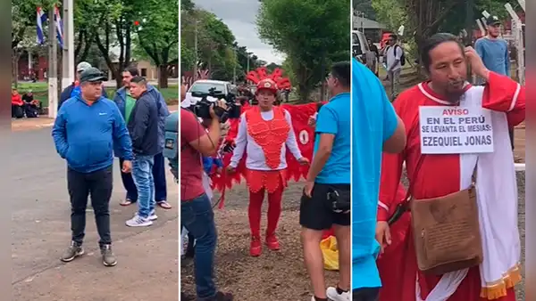 Paraguayo se vuelve viral por su reacción al ver a un grupo de hinchas peruanos: “Qué mirada”