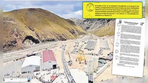 Arequipa: Concesionaria que ejecuta Majes II incurrió en siete incumplimientos
