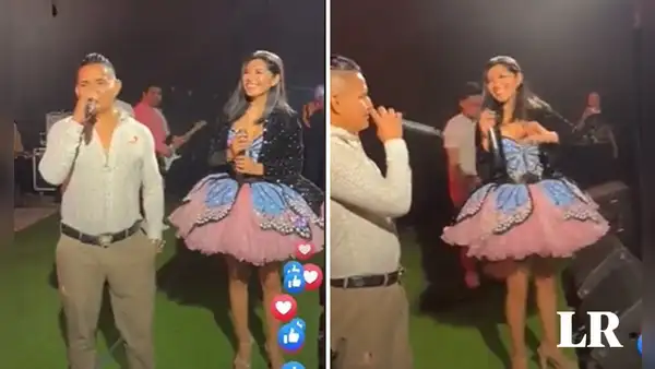Yarita Lizeth coquetea en pleno escenario con cantante de cumbia: “¿Estás soltero todavía?”