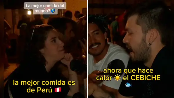 Francesa considera que la gastronomía peruana es exquisita: “La mejor comida es la de Perú”