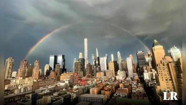 Captan doble arcoíris en Nueva York a 22 años del atentado del 11S y conmueve a todo EE. UU.