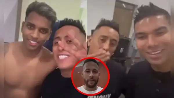 Selección peruana perdió y Christian Cueva se grabó con Rodrygo y Casemiro en vestuario de Brasil