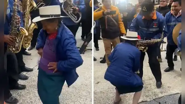 Adulta mayor la rompe con 'pasos prohibidos' al ritmo de orquesta en Áncash: “El alma de la fiesta”