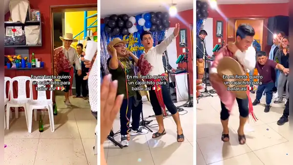 Joven celebra cumpleaños a ritmo de carnaval cajamarquino y se lleva los aplausos