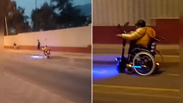 Peruano modifica su silla de ruedas y sorprende en las calles de Lima: “Debería estar en la NASA”