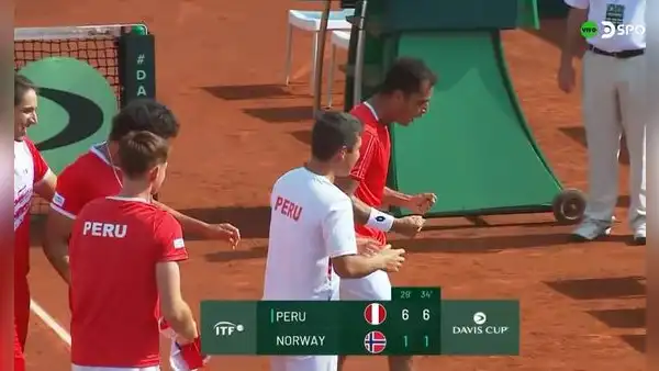 Con 3 triunfos de Varillas, Perú ganó a Noruega en la Copa Davis y clasificó a los Qualifiers 2024