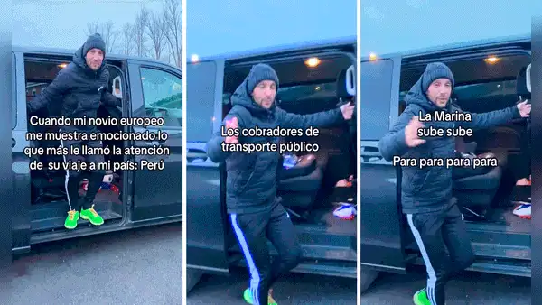 Francés que visitó Perú regresa a su país e imita a cobradores de combis: “Para, suben en La Marina”