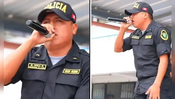 Policía peruano sorprende con impresionante talento en el rap: “Se equivocó de profesión”