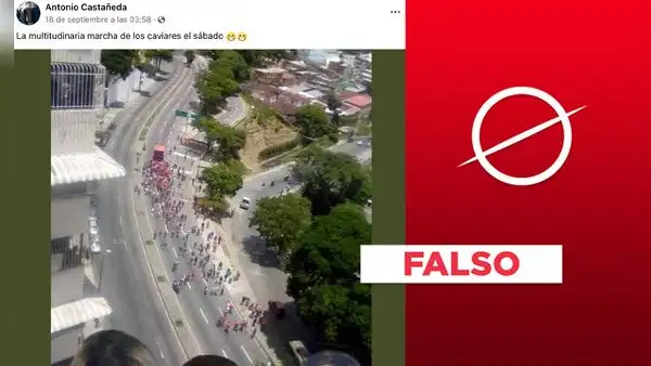 No, esta foto no corresponde a la 'Marcha por la democracia' ni fue tomada en Perú en 2023