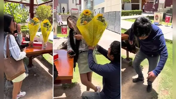Universitaria de Arequipa fue sorprendida con 3 ramos de flores amarillas: “Presta uno al menos”