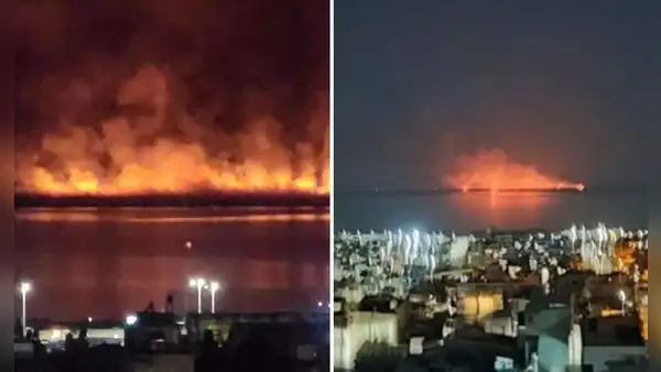 Incendio en totorales de la isla Los Uros en el lago Titicaca sigue activo, alertó Defensa Civil