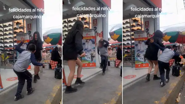 Niño invita a bailar a una joven y deslumbra con zapateo en Cajamarca: “¡Qué tal ritmo!”
