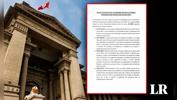 Presidentes de Cortes Superiores de Justicia critican bajo presupuesto: “Afecta la celeridad procesal”