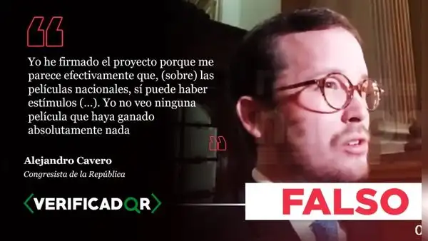 Es falso que ninguna película peruana financiada por el Estado haya ganado “nada”, como dijo Alejandro Cavero