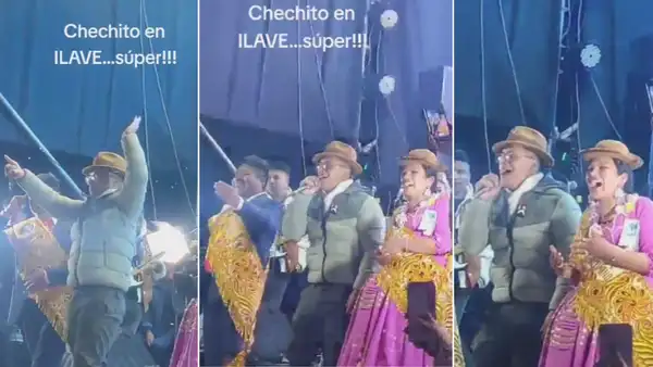 Chechito cantó y cautivó a los invitados de una festividad en Puno: “¡Qué dice el frío!”