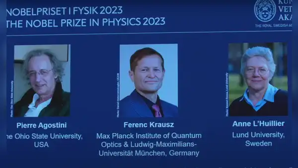 Premio Nobel de Física 2023 a los que ralentizaron el tiempo 1 trillón de veces para observar dentro de los átomos