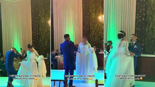 Hombre canta un lindo huaino a su esposa en la fiesta de su boda en Cajamarca: “Hola, mi dulce amor”