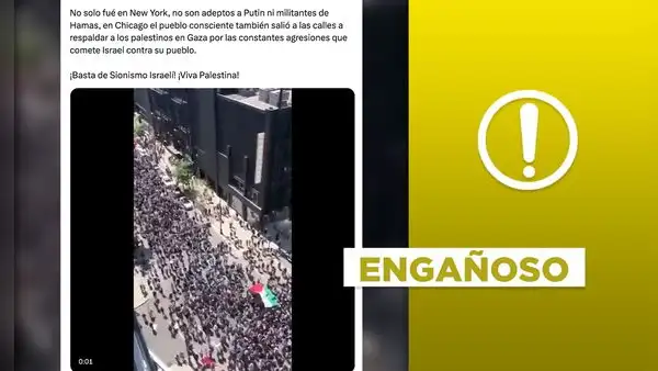 No, video no muestra una reciente marcha a favor de Palestina en Chicago