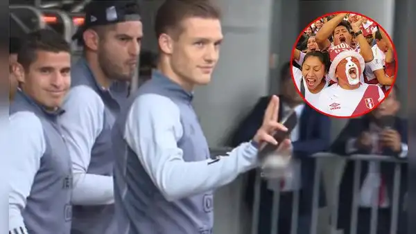 Oliver Sonne alborota a hinchas en concentración de la selección peruana