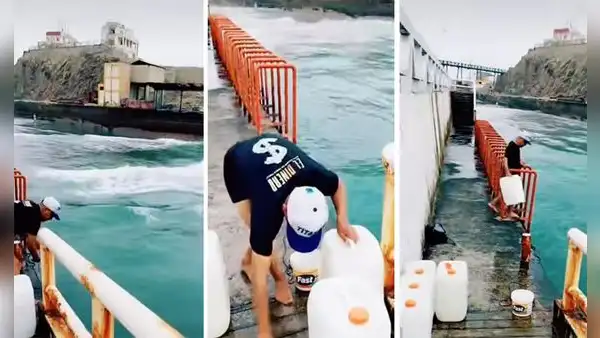 Ciudadano llega hasta playa de Arequipa para llevar agua de mar a Bolivia: "Tenemos pedidos"