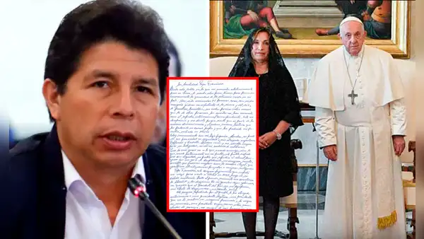 La carta de Pedro Castillo al papa y la visita de Dina Boluarte