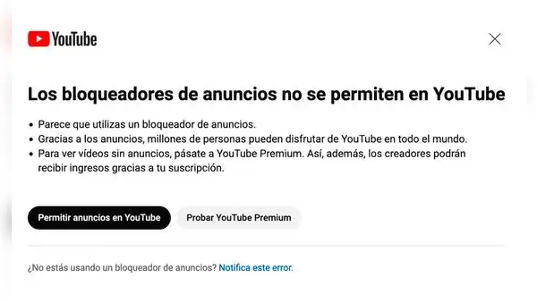 YouTube: ¿cómo evitar el aviso de 'Adblock prohibido' mientras escuchas música en tu PC?