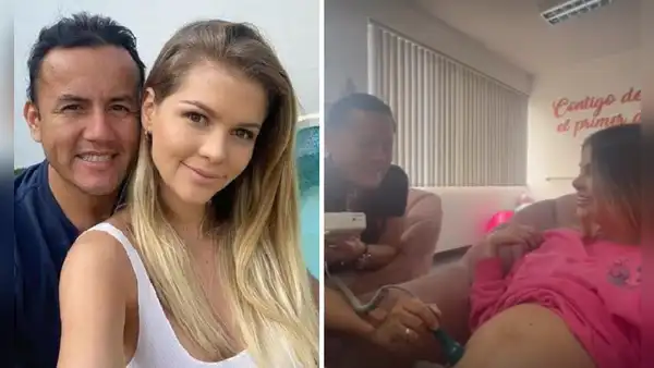 Brunella Horna y Richard Acuña se emocionan al escuchar los latidos de su bebé: ¿cómo reaccionaron?