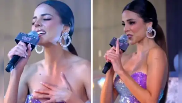 Luciana Fuster vuelve a sorprender cantando 'Amantes' de Greeicy y Mike Bahía en el Miss Grand