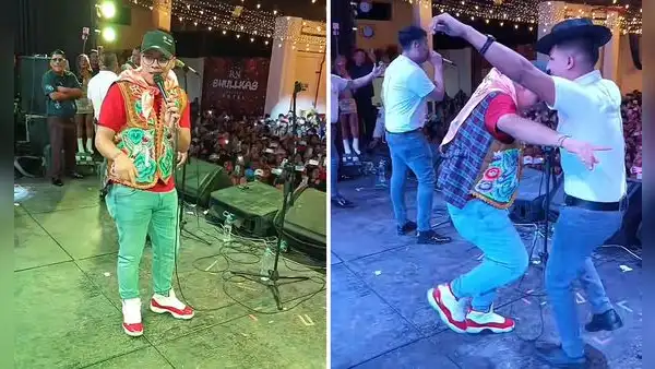 ¡Se lució! Chechito se puso un pañuelo, chaleco y sacó sus mejores pasos de huaylash en Huancayo