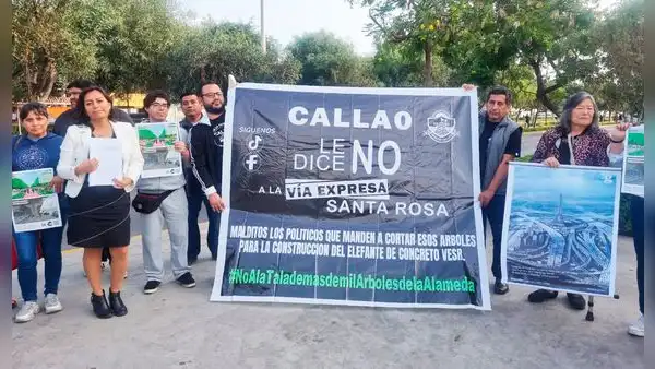 Vecinos del Callao protestan por proyecto nueva Vía Expresa Santa Rosa
