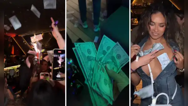 Esposa de Zambrano tuvo lujosa fiesta: famosos se grabaron con ‘dólares’ en el cuerpo y tirándolos