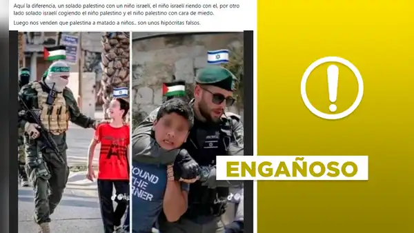 Posteo que compara al “soldado palestino" con el "soldado israelí” utiliza fotos antiguas