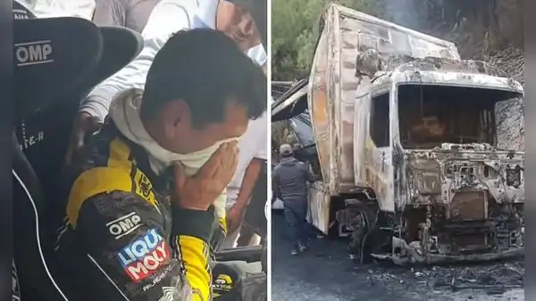 Las lágrimas de Jenrry Quispe tras dejar Caminos del Inca 2023 por incendio de su auxilio mecánico