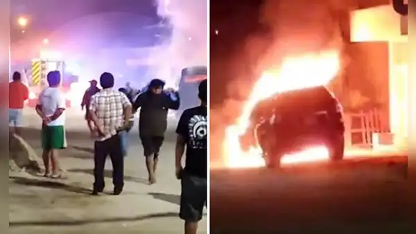 Piura: delincuentes rocían gasolina y prenden fuego a vehículo de periodista