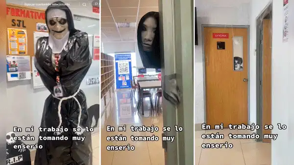 Trabajadores sorprenden a usuarios con asombrosa decoración por Halloween: “Se lo tomaron muy en serio”