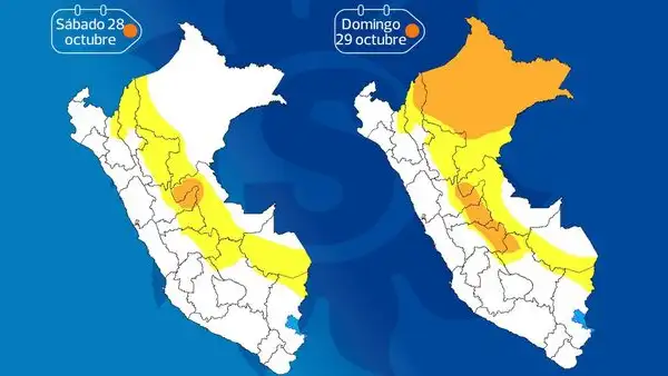 Senamhi pronostica lluvias de fuerte intensidad durante el fin de semana: ¿en qué regiones?