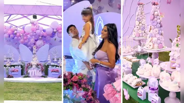 Melissa Paredes y Rodrigo Cuba: así fue la lujosa fiesta de su hija con juegos inflables y más