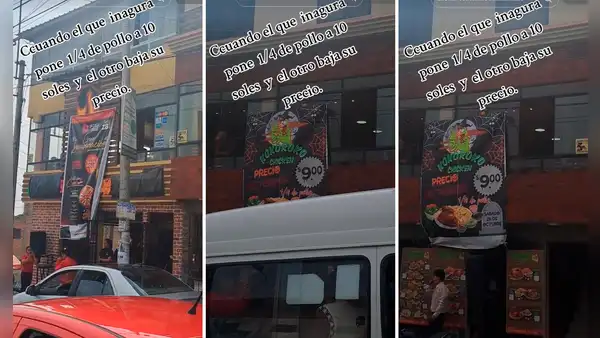 Inaugura restaurante en PERÚ y ofrece ¼ de POLLO a S/10, pero su competencia lo remata a S/9