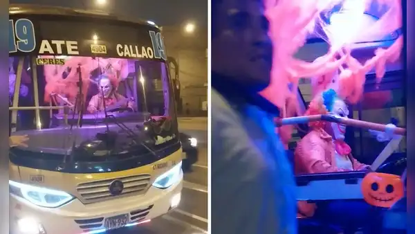 Chofer impacta con decoración de bus y disfraz del Guasón por las calles de Lima: “No sé si subir”