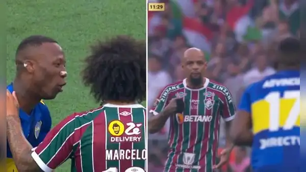 Advíncula tuvo tensa discusión con Marcelo y Felipe Melo tras dura falta en el Boca vs. Fluminense