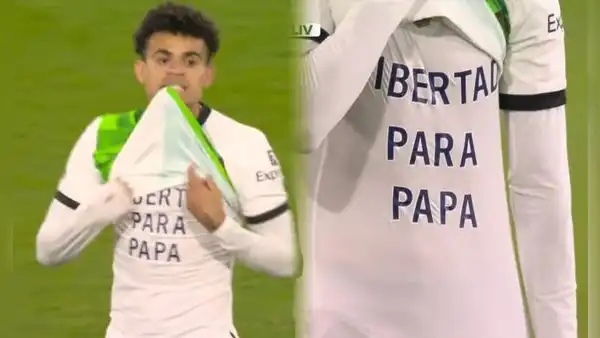 Luis Díaz anotó gol a último minuto con Liverpool y pidió libertad para su padre secuestrado