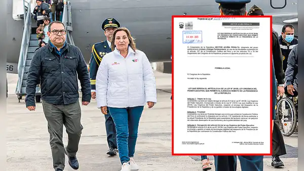 Presentan proyecto de ley para que Dina Boluarte no pueda ejercer la presidencia de manera remota